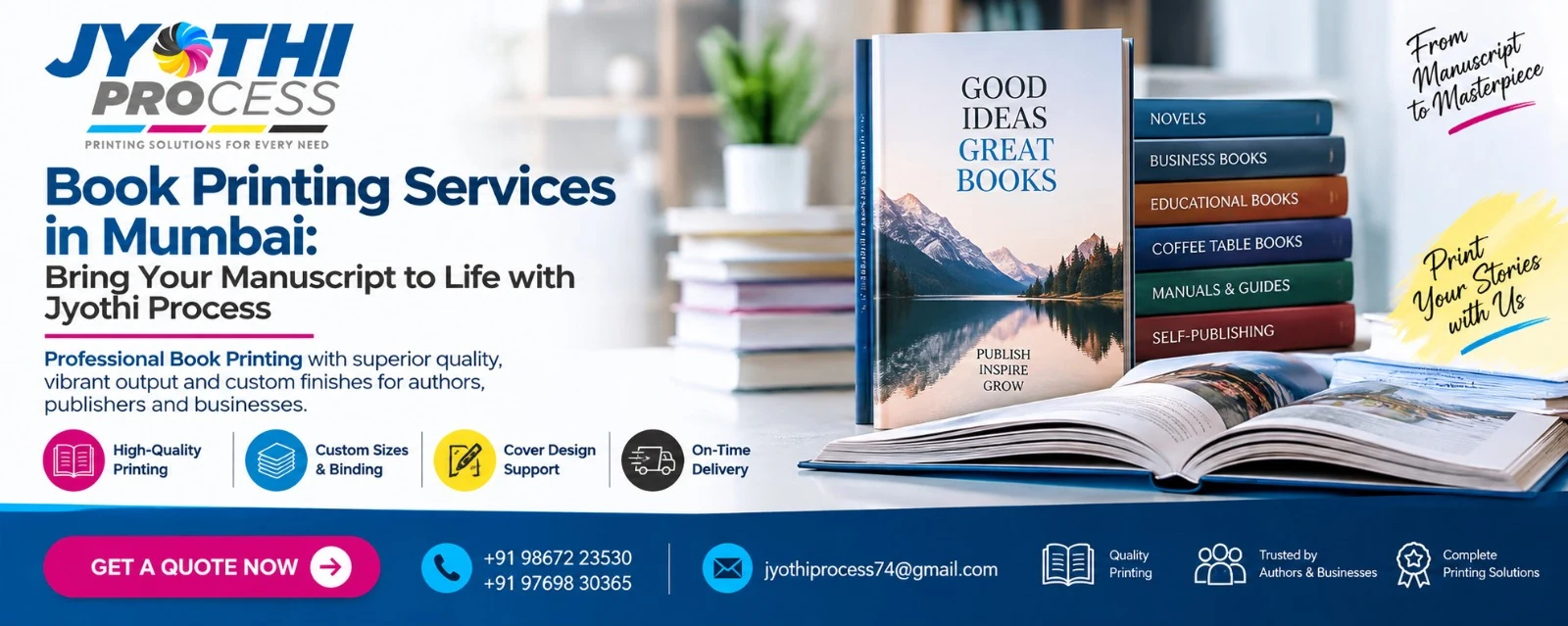 Books & publishing printing by Jyothi Process, Mumbai